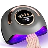 MOYKSRR 180W UV Lampe für Gelnägel, Nageltrockner Lampe UV LED Lampe Infrarot Sensor mit 4 Timer, UV Lampe Nägel Professionelle, Abnehmbarer Bodenplatte, für Nageltrockner für Alle Nagellacke